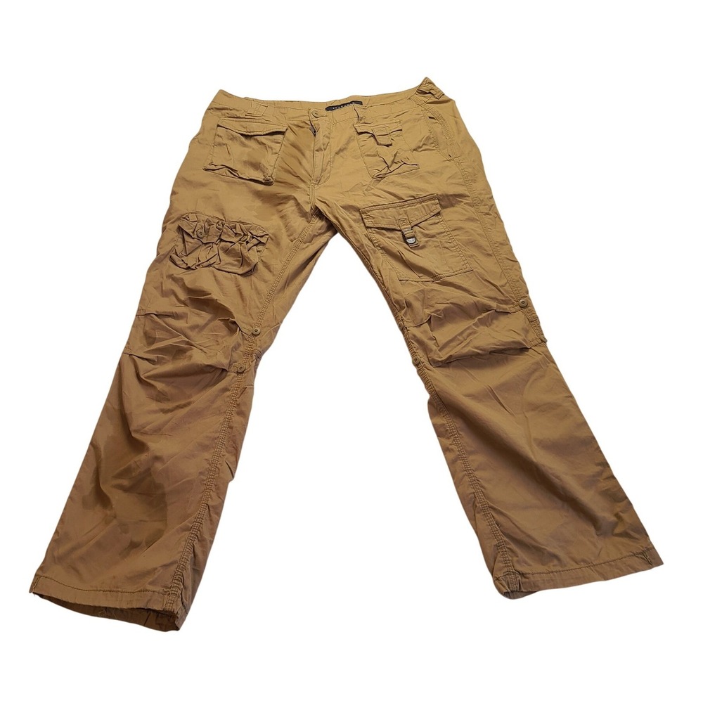 Sean John Cargo Pants Tan Khaki Men's‎ 38x32 Multi Pocket Cotton Straight Leg